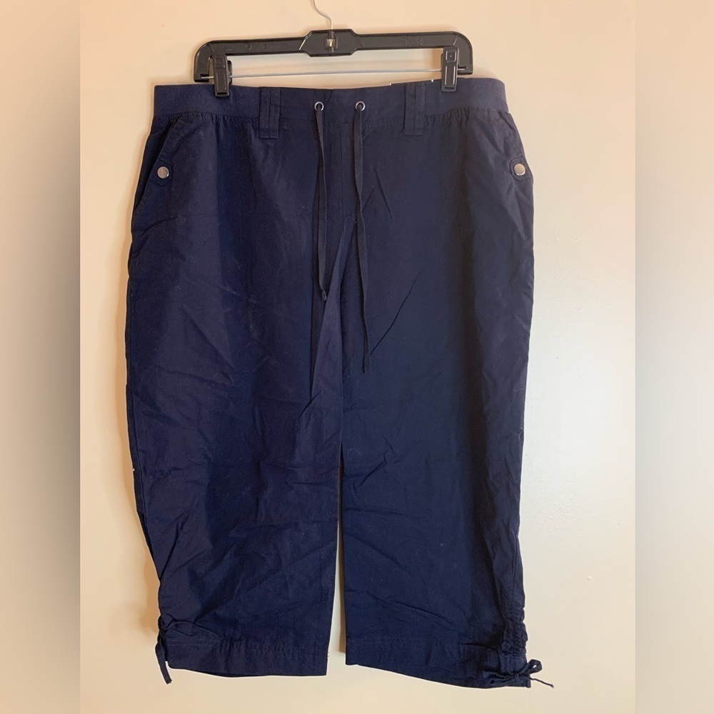 KAREN Scott Women’s Size 0X Navy Blue Capris